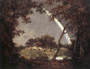 WRIGHT, Joseph Landscape with Rainbow wer china oil painting artist